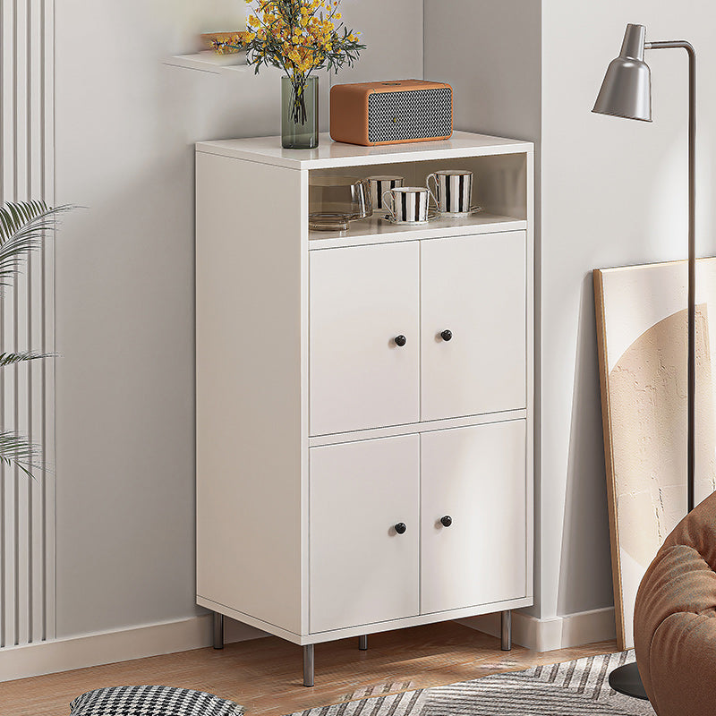 Modern White Cabinet Manufactured Wood Accent Cabinet with Doors 24"L x 14"W x 41"H White Clearhalo 'Cabinets & Chests' 'cabinets_chests' 'furn' 'furn_cabinets_chests' 'Furniture' 'Living Room Furniture' 7174094