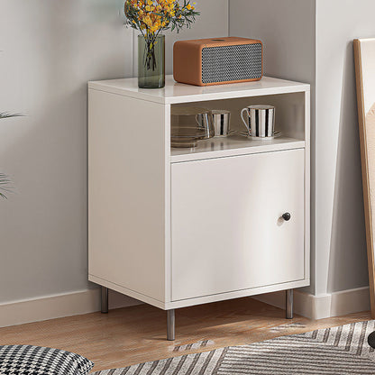 Modern White Cabinet Manufactured Wood Accent Cabinet with Doors 16"L x 14"W x 25.5"H White Clearhalo 'Cabinets & Chests' 'cabinets_chests' 'furn' 'furn_cabinets_chests' 'Furniture' 'Living Room Furniture' 7174100