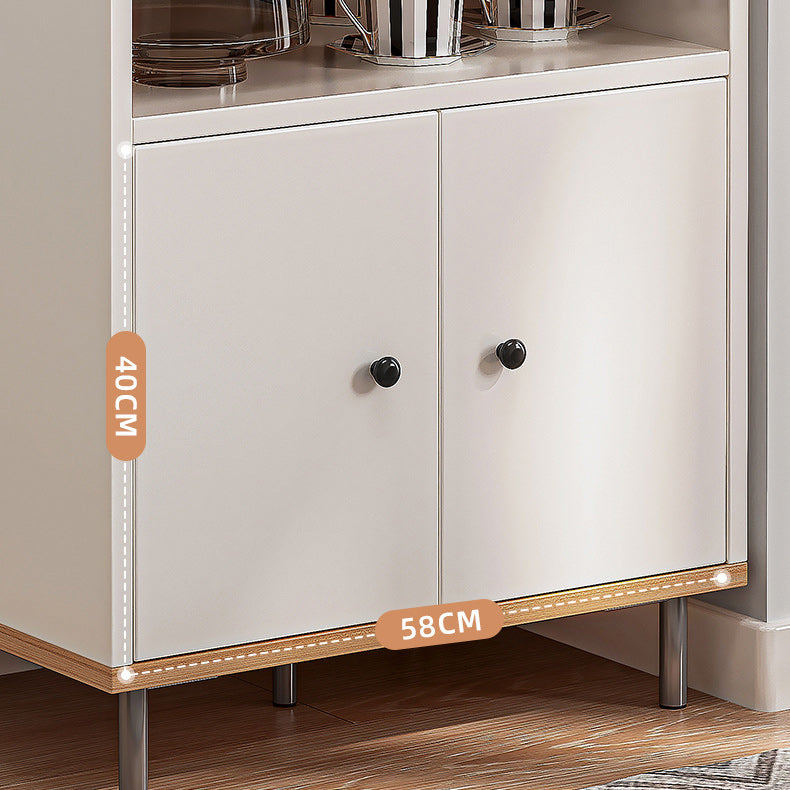 Modern White Cabinet Manufactured Wood Accent Cabinet with Doors Clearhalo 'Cabinets & Chests' 'cabinets_chests' 'furn' 'furn_cabinets_chests' 'Furniture' 'Living Room Furniture' 7174101