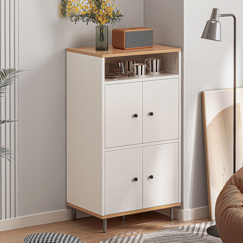 Modern White Cabinet Manufactured Wood Accent Cabinet with Doors 24"L x 14"W x 41"H Natural Clearhalo 'Cabinets & Chests' 'cabinets_chests' 'furn' 'furn_cabinets_chests' 'Furniture' 'Living Room Furniture' 7174104