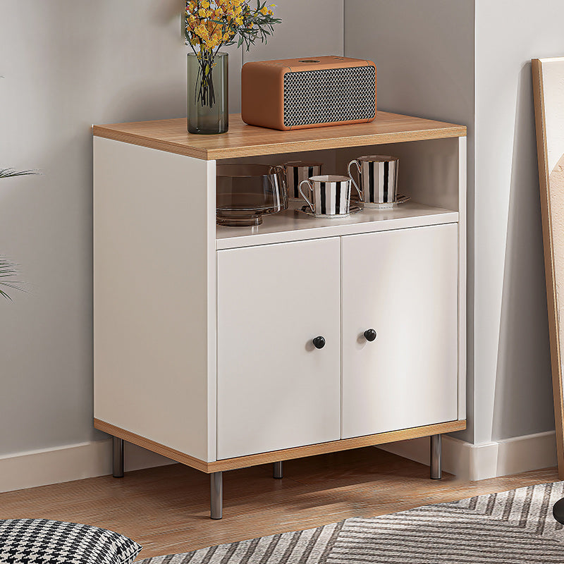 Modern White Cabinet Manufactured Wood Accent Cabinet with Doors 24"L x 14"W x 25.5"H Natural Clearhalo 'Cabinets & Chests' 'cabinets_chests' 'furn' 'furn_cabinets_chests' 'Furniture' 'Living Room Furniture' 7174106