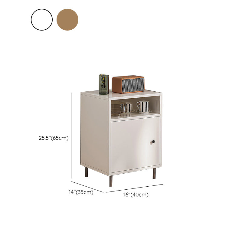 Modern White Cabinet Manufactured Wood Accent Cabinet with Doors Clearhalo 'Cabinets & Chests' 'cabinets_chests' 'furn' 'furn_cabinets_chests' 'Furniture' 'Living Room Furniture' 7174109