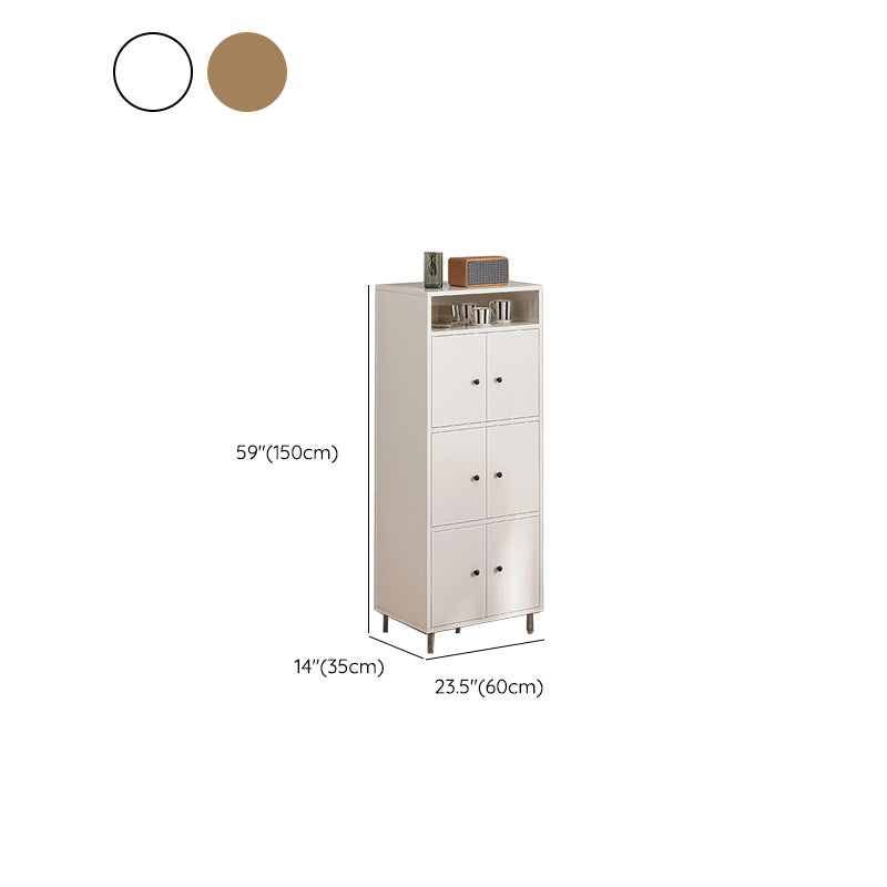 Modern White Cabinet Manufactured Wood Accent Cabinet with Doors Clearhalo 'Cabinets & Chests' 'cabinets_chests' 'furn' 'furn_cabinets_chests' 'Furniture' 'Living Room Furniture' 7174114