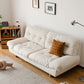Contemporary Sofa Faux Leather Armless Sofa with Loose Back for Living Room