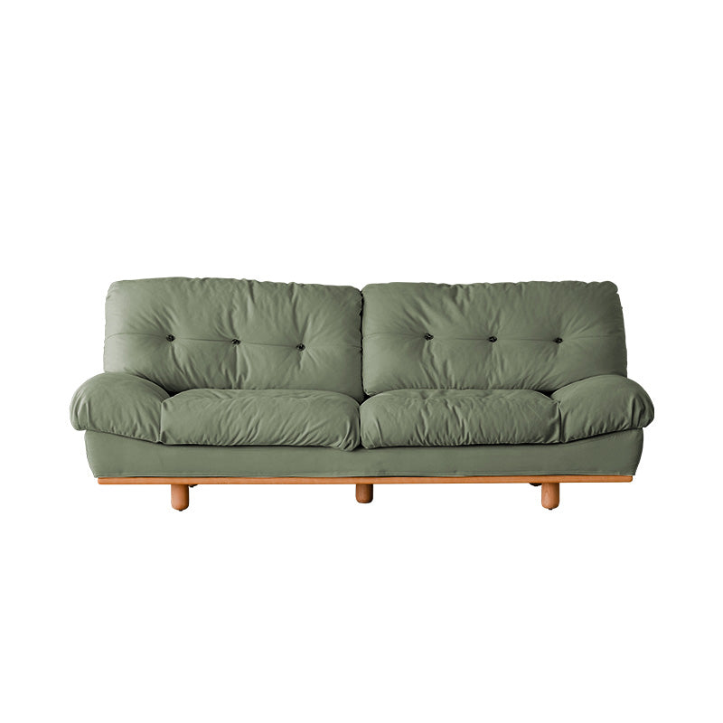Contemporary Sofa Faux Leather Armless Sofa with Loose Back for Living Room Green Tech Cloth Clearhalo 'furn' 'furn_sofas' 'Furniture' 'Living Room Furniture' 'Sofa' 'sofas' 7174116