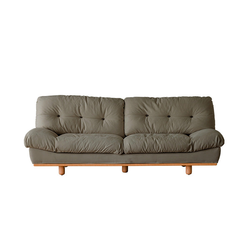 Contemporary Sofa Faux Leather Armless Sofa with Loose Back for Living Room Grey Tech Cloth Clearhalo 'furn' 'furn_sofas' 'Furniture' 'Living Room Furniture' 'Sofa' 'sofas' 7174117