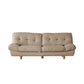 Contemporary Sofa Faux Leather Armless Sofa with Loose Back for Living Room