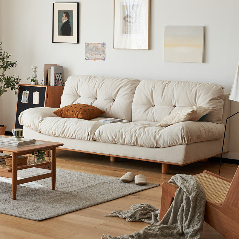 Contemporary Sofa Faux Leather Armless Sofa with Loose Back for Living Room Clearhalo 'furn' 'furn_sofas' 'Furniture' 'Living Room Furniture' 'Sofa' 'sofas' 7174120
