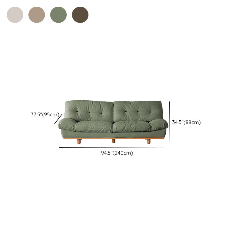 Contemporary Sofa Faux Leather Armless Sofa with Loose Back for Living Room