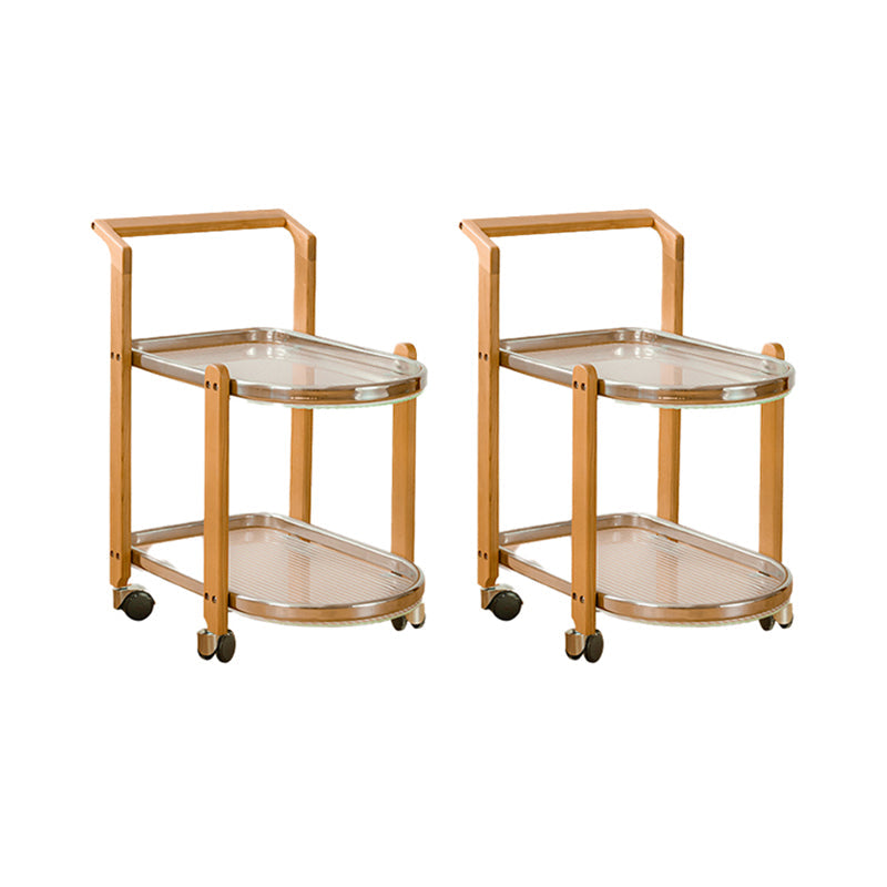 15" Wide Contemporary Corner Table Solid Wood Double Tier Accent Side Table Locking Not Included 2 Clearhalo 'Coffee & Accent Tables' 'End & Side Tables' 'end_side_tables' 'furn' 'furn_end_side_tables' 'Furniture' 'Living Room Furniture' 7174166