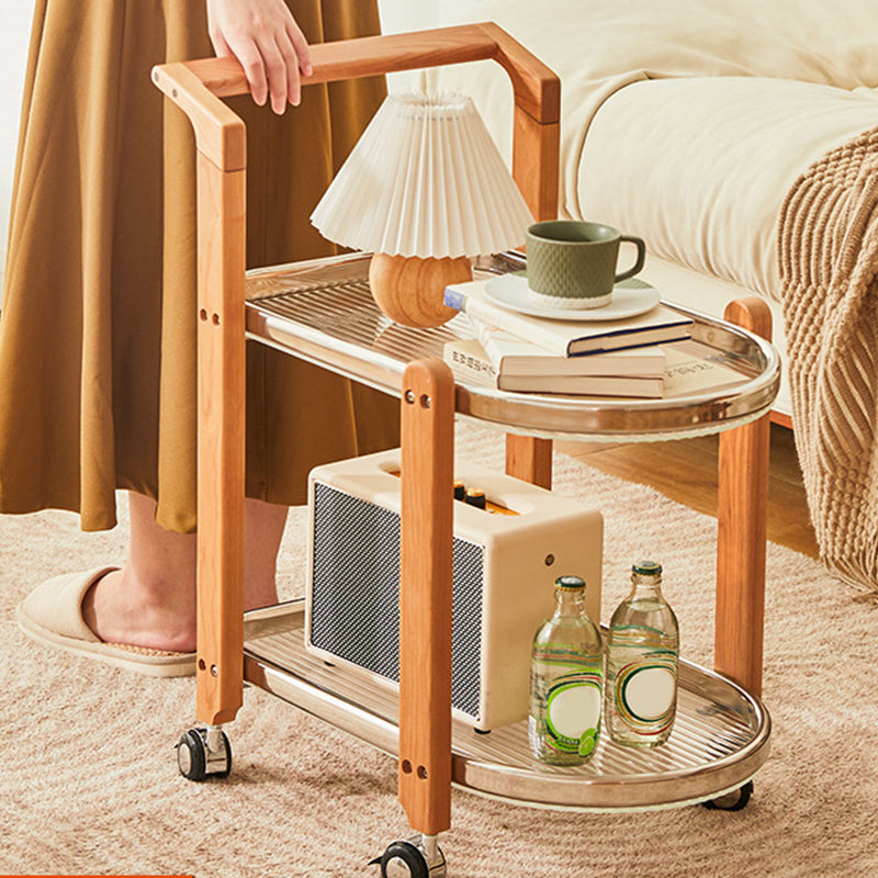 15" Wide Contemporary Corner Table Solid Wood Double Tier Accent Side Table Clearhalo 'Coffee & Accent Tables' 'End & Side Tables' 'end_side_tables' 'furn' 'furn_end_side_tables' 'Furniture' 'Living Room Furniture' 7174167