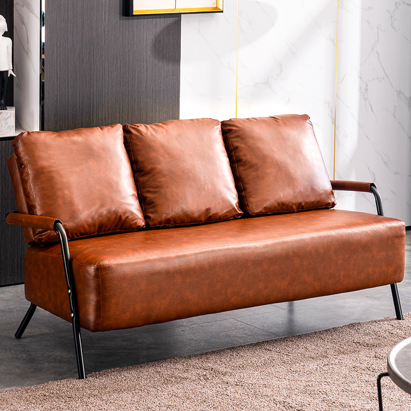 Metal Stationary Loveseat Cushions Back Standard Sofa with Pillows Clearhalo 'furn' 'furn_sofas' 'Furniture' 'Living Room Furniture' 'Sofa' 'sofas' 7174214