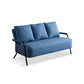 Metal Stationary Loveseat Cushions Back Standard Sofa with Pillows Blue Cotton and Linen Clearhalo 'furn' 'furn_sofas' 'Furniture' 'Living Room Furniture' 'Sofa' 'sofas' 7174224