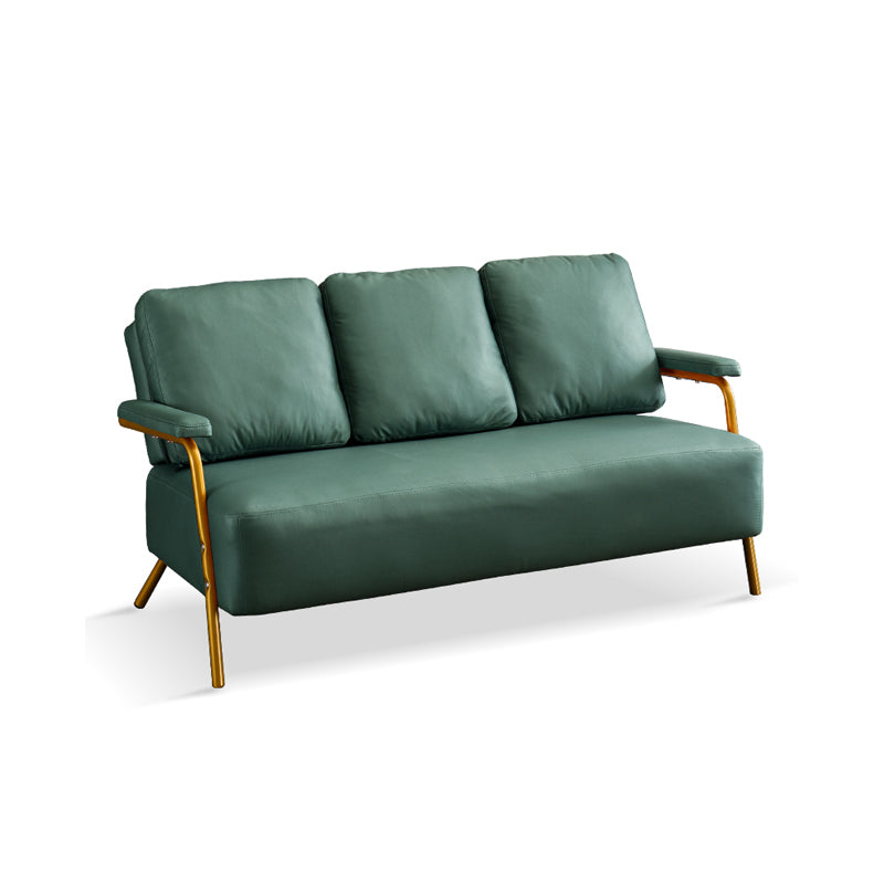 Metal Stationary Loveseat Cushions Back Standard Sofa with Pillows Green Tech Cloth Clearhalo 'furn' 'furn_sofas' 'Furniture' 'Living Room Furniture' 'Sofa' 'sofas' 7174232