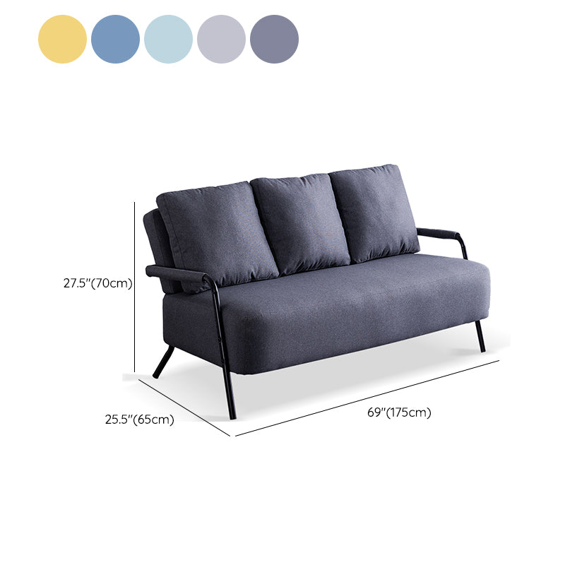 Metal Stationary Loveseat Cushions Back Standard Sofa with Pillows Clearhalo 'furn' 'furn_sofas' 'Furniture' 'Living Room Furniture' 'Sofa' 'sofas' 7174238