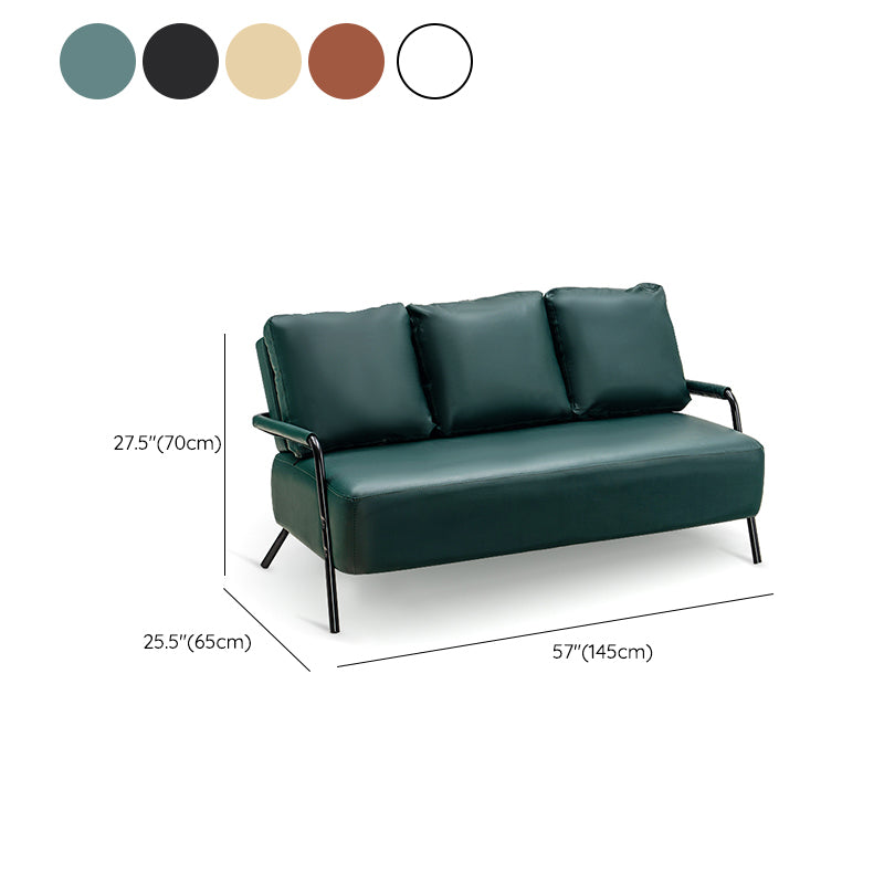 Stationary Loveseat Cushions Back Standard Sofa with Pillows