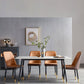 Rectangle Modern Dining Table White Stone Top Indoor Dinette Table