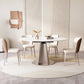 Sintered Stone Dining Table Drop-Leaf Round Dinner Table for Dining Room Clearhalo 'Dining Tables & Seating' 'Dining Tables' 'dining_table' 'furn' 'furn_dining_table' 'Furniture' 'Kitchen & Dining Furniture' 7177830
