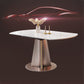 Sintered Stone Dining Table Drop-Leaf Round Dinner Table for Dining Room Clearhalo 'Dining Tables & Seating' 'Dining Tables' 'dining_table' 'furn' 'furn_dining_table' 'Furniture' 'Kitchen & Dining Furniture' 7177838
