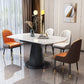 Sintered Stone Dining Table Drop-Leaf Dinner Table for Dining Room Clearhalo 'Dining Tables & Seating' 'Dining Tables' 'dining_table' 'furn' 'furn_dining_table' 'Furniture' 'Kitchen & Dining Furniture' 7177854