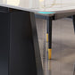 Sintered Stone Dining Table Drop-Leaf Dinner Table for Dining Room Clearhalo 'Dining Tables & Seating' 'Dining Tables' 'dining_table' 'furn' 'furn_dining_table' 'Furniture' 'Kitchen & Dining Furniture' 7177858
