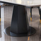 Sintered Stone Dining Table Drop-Leaf Dinner Table for Dining Room Clearhalo 'Dining Tables & Seating' 'Dining Tables' 'dining_table' 'furn' 'furn_dining_table' 'Furniture' 'Kitchen & Dining Furniture' 7177859