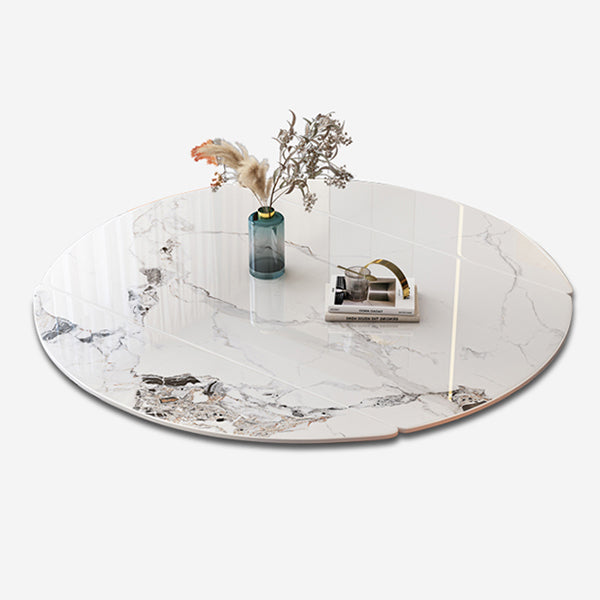 Sintered Stone Dining Table Drop-Leaf Dinner Table for Dining Room Clearhalo 'Dining Tables & Seating' 'Dining Tables' 'dining_table' 'furn' 'furn_dining_table' 'Furniture' 'Kitchen & Dining Furniture' 7177860