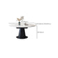 Sintered Stone Dining Table Drop-Leaf Dinner Table for Dining Room Clearhalo 'Dining Tables & Seating' 'Dining Tables' 'dining_table' 'furn' 'furn_dining_table' 'Furniture' 'Kitchen & Dining Furniture' 7177864