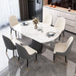 Modern Sintered Stone Dining Table Drop-Leaf Dinner Table for Dining Room