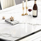 Modern Drop-Leaf Dining Table Sintered Stone Dinner Table for Dining Room