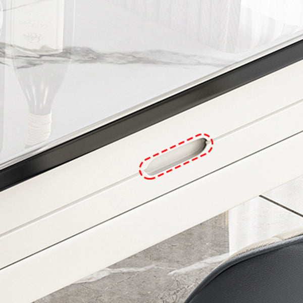 Modern Drop-Leaf Dining Table Sintered Stone Dinner Table for Dining Room