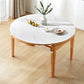 Stone Top Dinette Table with Wooden Frame Modern White Home Dining Table 53"L x 32"W x 30"H Without Chairs Clearhalo 'Dining Tables & Seating' 'Dining Tables' 'dining_table' 'furn' 'furn_dining_table' 'Furniture' 'Kitchen & Dining Furniture' 7177923