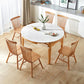 Stone Top Dinette Table with Wooden Frame Modern White Home Dining Table Clearhalo 'Dining Tables & Seating' 'Dining Tables' 'dining_table' 'furn' 'furn_dining_table' 'Furniture' 'Kitchen & Dining Furniture' 7177927
