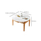 Stone Top Dinette Table with Wooden Frame Modern White Home Dining Table Clearhalo 'Dining Tables & Seating' 'Dining Tables' 'dining_table' 'furn' 'furn_dining_table' 'Furniture' 'Kitchen & Dining Furniture' 7177934
