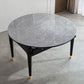 Sintered Stone Dining Table Round Drop-Leaf Dinner Table for Dining Room 53"L x 53"W x 30"H Without Chairs Clearhalo 'Dining Tables & Seating' 'Dining Tables' 'dining_table' 'furn' 'furn_dining_table' 'Furniture' 'Kitchen & Dining Furniture' 7177940