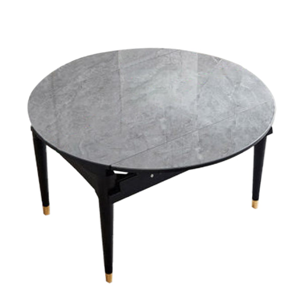 Sintered Stone Dining Table Round Drop-Leaf Dinner Table for Dining Room Clearhalo 'Dining Tables & Seating' 'Dining Tables' 'dining_table' 'furn' 'furn_dining_table' 'Furniture' 'Kitchen & Dining Furniture' 7177943