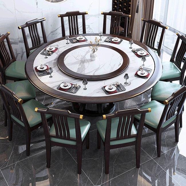 Rubberwood Frame Dinette Table Traditional Round Indoor Dining Table Clearhalo 'Dining Tables & Seating' 'Dining Tables' 'dining_table' 'furn' 'furn_dining_table' 'Furniture' 'Kitchen & Dining Furniture' 7177953