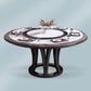 Rubberwood Frame Dinette Table Traditional Round Indoor Dining Table Clearhalo 'Dining Tables & Seating' 'Dining Tables' 'dining_table' 'furn' 'furn_dining_table' 'Furniture' 'Kitchen & Dining Furniture' 7177956