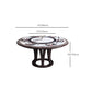 Rubberwood Frame Dinette Table Traditional Round Indoor Dining Table Clearhalo 'Dining Tables & Seating' 'Dining Tables' 'dining_table' 'furn' 'furn_dining_table' 'Furniture' 'Kitchen & Dining Furniture' 7177961