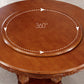 Brown Wood Dining Table for Home Rubberwood Dinette Table with Pedestal