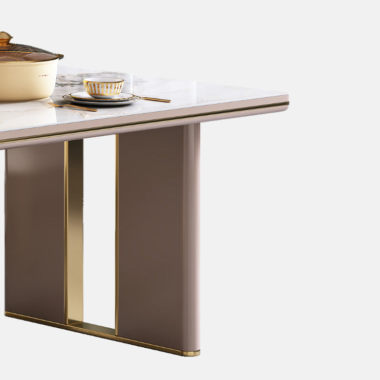 Sintered Stone Dining Table Modern Rectangle Dinner Table for Dining Room Clearhalo 'Dining Tables & Seating' 'Dining Tables' 'dining_table' 'furn' 'furn_dining_table' 'Furniture' 'Kitchen & Dining Furniture' 7177992
