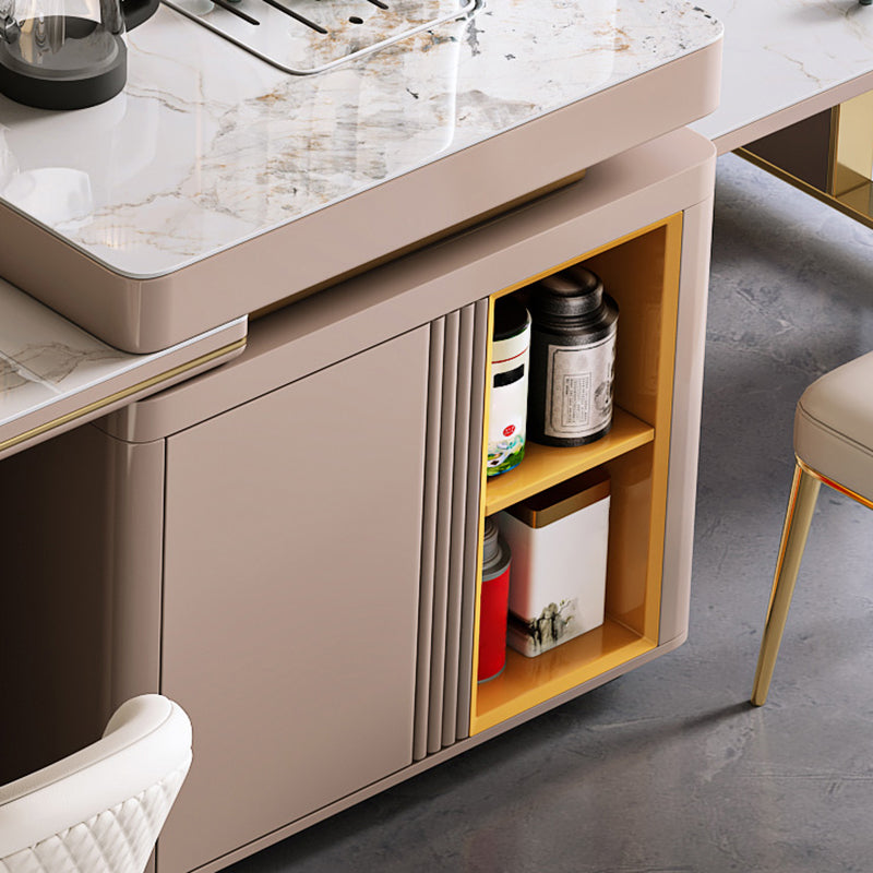 Sintered Stone Dining Table Modern Rectangle Dinner Table for Dining Room Clearhalo 'Dining Tables & Seating' 'Dining Tables' 'dining_table' 'furn' 'furn_dining_table' 'Furniture' 'Kitchen & Dining Furniture' 7177995