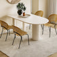 White Modern Dining Table Sintered Stone Dinner Table for Dining Room