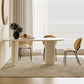 White Modern Dining Table Sintered Stone Dinner Table for Dining Room