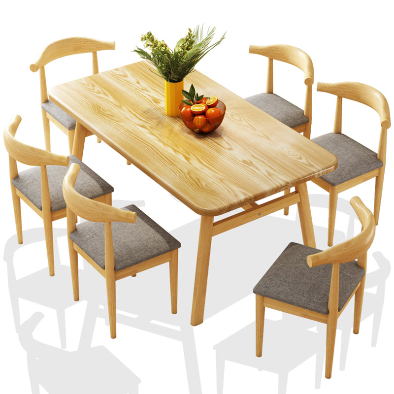 Modern Dining Table Rectangle Wooden Dinner Table for Dining Room Clearhalo 'Dining Tables & Seating' 'Dining Tables' 'dining_table' 'furn' 'furn_dining_table' 'Furniture' 'Kitchen & Dining Furniture' 7178050