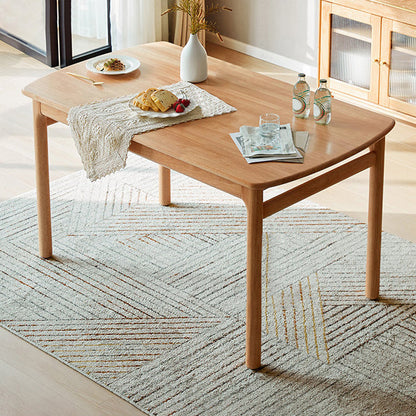 Solid Wood Frame Dining Table Rectangle Dinette Table for Home Natural Without Chairs Clearhalo 'Dining Tables & Seating' 'Dining Tables' 'dining_table' 'furn' 'furn_dining_table' 'Furniture' 'Kitchen & Dining Furniture' 7178057