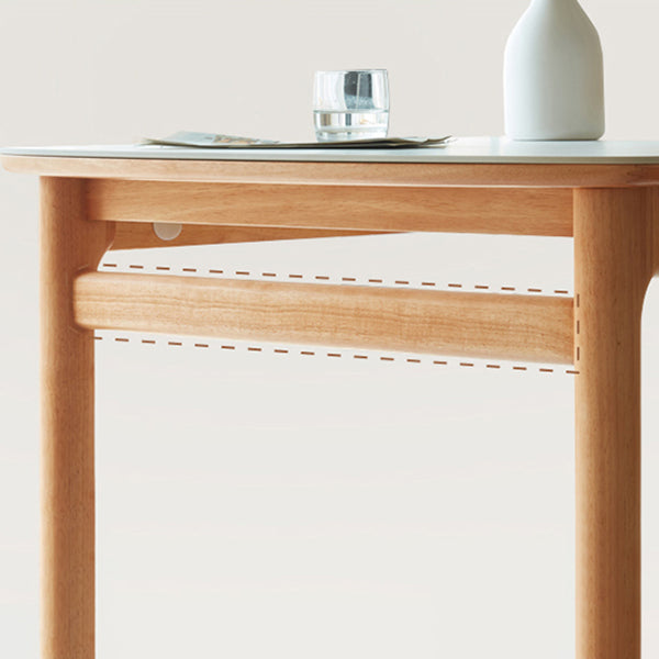 Solid Wood Frame Dining Table Rectangle Dinette Table for Home Clearhalo 'Dining Tables & Seating' 'Dining Tables' 'dining_table' 'furn' 'furn_dining_table' 'Furniture' 'Kitchen & Dining Furniture' 7178062