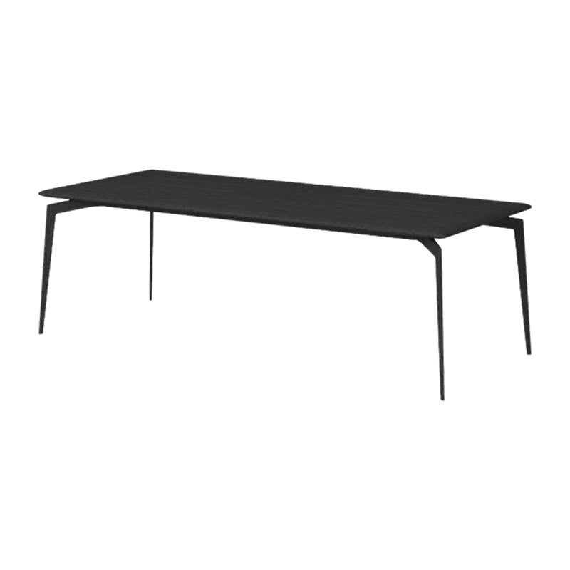 Matte Finish Rectangle Dining Table Modern Wooden Dinette Table Black Without Chairs Clearhalo 'Dining Tables & Seating' 'Dining Tables' 'dining_table' 'furn' 'furn_dining_table' 'Furniture' 'Kitchen & Dining Furniture' 7178086