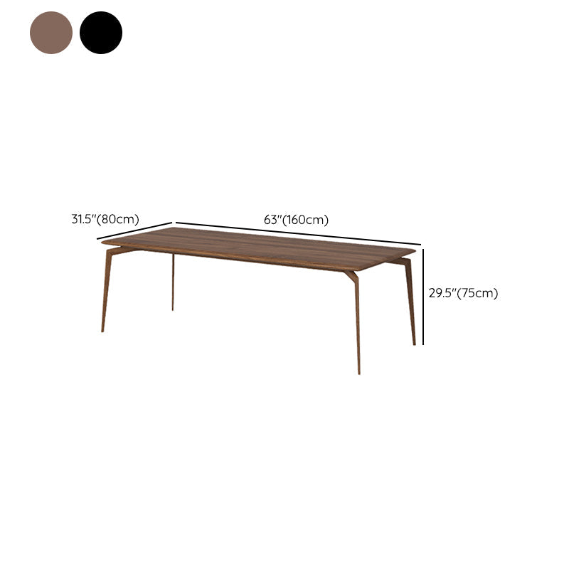 Matte Finish Rectangle Dining Table Modern Wooden Dinette Table Clearhalo 'Dining Tables & Seating' 'Dining Tables' 'dining_table' 'furn' 'furn_dining_table' 'Furniture' 'Kitchen & Dining Furniture' 7178101