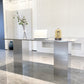 Stainless Steel Dining Table Rectangle Modern Dinner Table for Dining Room